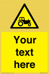 Custom warning farm machinery